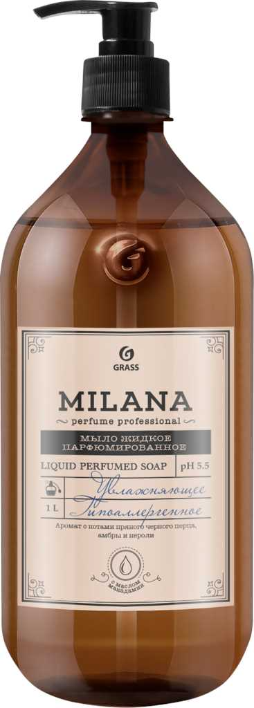 Жидкое парфюмированное мыло для рук Grass Milana Perfume 1000мл/