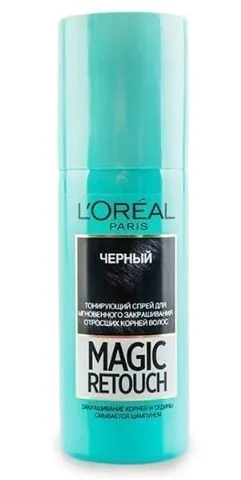 Спрей тонирующий для закрашивания отросших корней L`oreal черный 75мл/