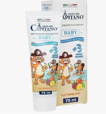 352F01 Детская зубная паста Pasta del Capitano Baby Tutti-frutti +3 / Фруктовая 75 мл