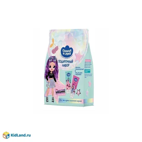 СОЛНЦЕ И ЛУНА Подарочный набор LIMITED EDITION NEON GLAMOUR 3+ Гель для душа детский с блестками/12