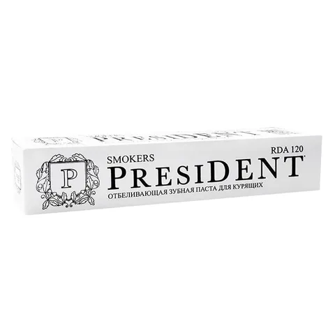 Зубная паста President smokers 75мл/24