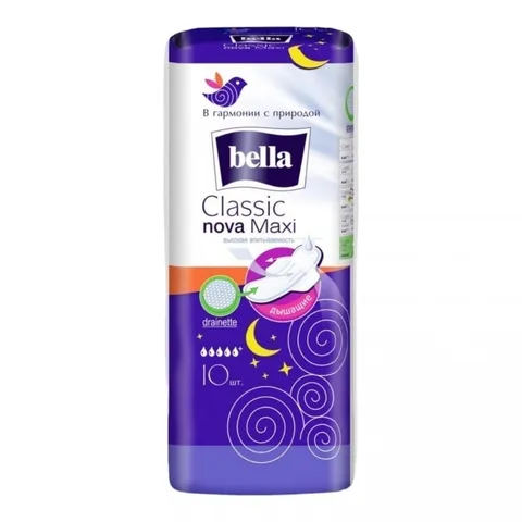 Прокладки Bella classic nova maxi ночные классические 10шт/24