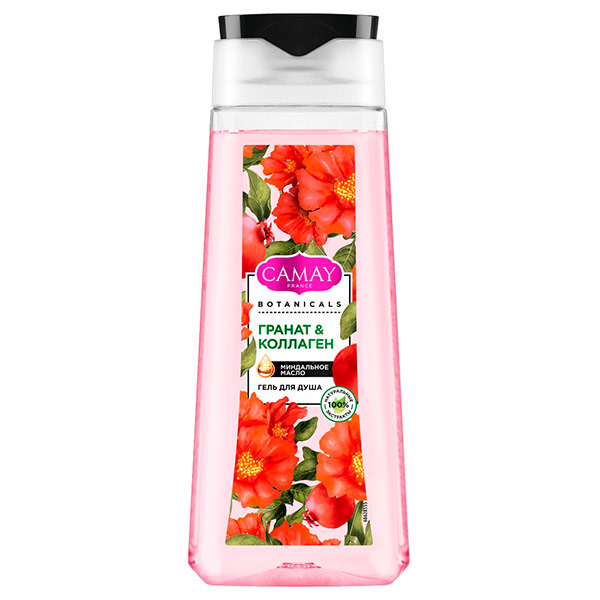 Гель для душа Camay botanicals гранат и коллаген 250мл/12