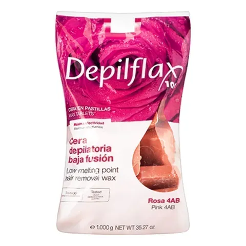 Depilflax Воск Горячий пленочный 4AB, в брикетах, Розовый 1000 гр