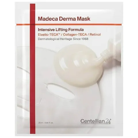 Тканевая маска с ретинолом и центеллой для упругости кожи Madeca Derma, Centellian24/10