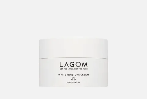 Крем для лица увлажняющий для выравнивания тона White Moisture Cream 50мл, Lagom