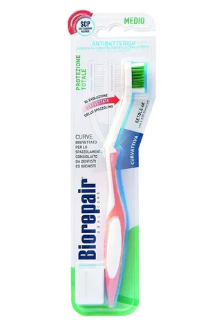 Зубная щетка изогнутая для защиты десен CURVE Protezione Gengive Biorepair (12)* (01.06.2029, 101310
