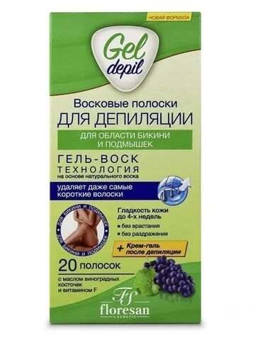 Восковые полоски для депиляции Флоресан 20шт/
