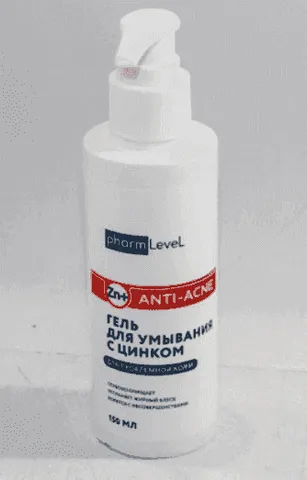 pharmlevel Гель для умывания с цинком, 150 мл (0925 1210 (280*9), 30.09.28)
