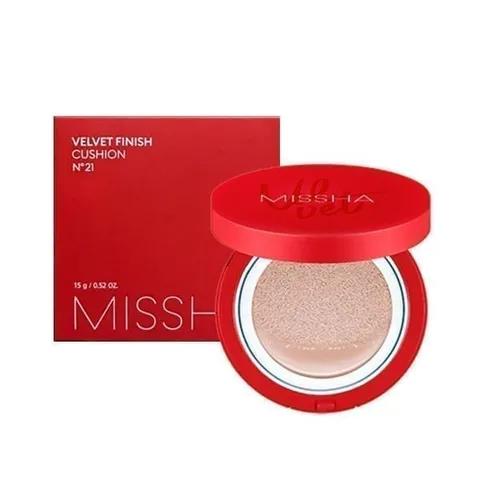 Тональный кушон Velvet Finish Cushion SPF50+ №21, Missha 15г