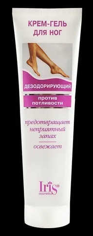 Крем-гель для ног Iris дезодорирующий против потливости 100мл/
