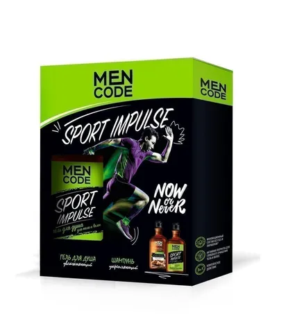 Подарочный набор Men code sport impulse  гель для душа + шампунь