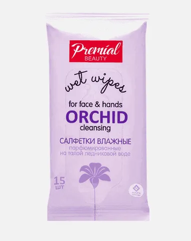 Влажные салфетки Premial la fleur орхидея 50/10