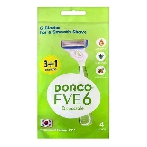 Бритвенные станок Dorco eve 6 disposable 4шт