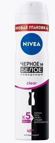 Антиперспирант Nivea clear невидимый женский 150мл/12