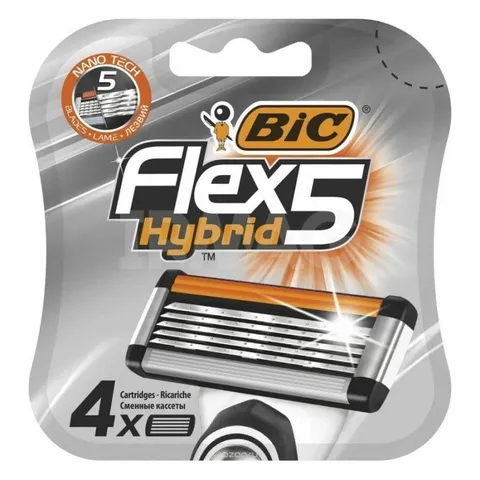 Кассеты для станка Bic metal flex 5 hybrid 4шт/ НЗ