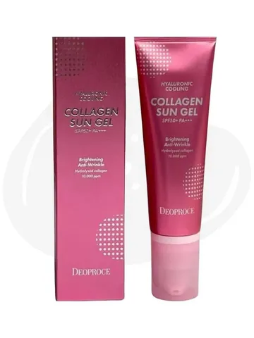 Солнцезащитный гель коллагеновый Collagen Sun Gel SPF50, Deoproce 50мл