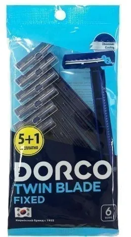 Бритвенный станок Dorco twin blade fixed 6шт