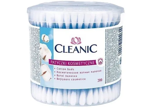 Ватные палочки Cleanic в стаканчике 200шт/36