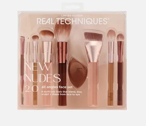 Набор кистей и спонж для макияжа New Nudes All Angles Face Set, Real Techniques