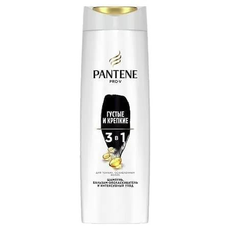 Pantene Шампунь 3в1 Густые и Крепкие для тонких и ослабленных волос 360 мл