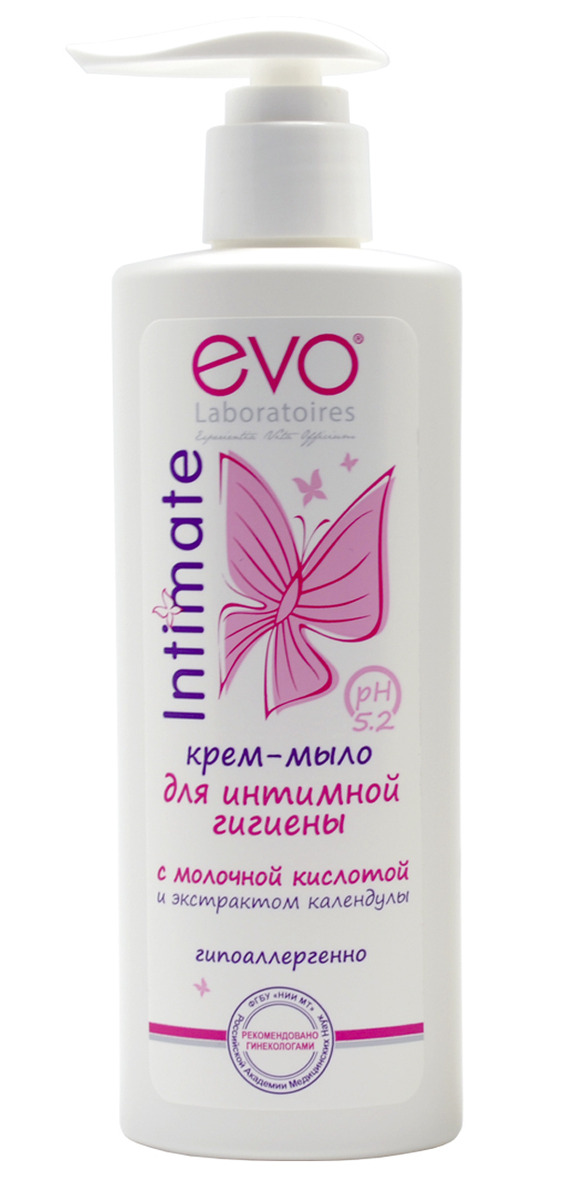 EVO Intimate Жидкое крем-мыло д/интимной гигиены Молочная кислота и Календула 200мл