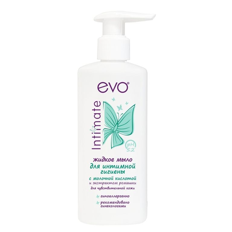 EVO Intimate Жидкое мыло д/интимной гигиены Молочная кислота и Ромашка 200мл