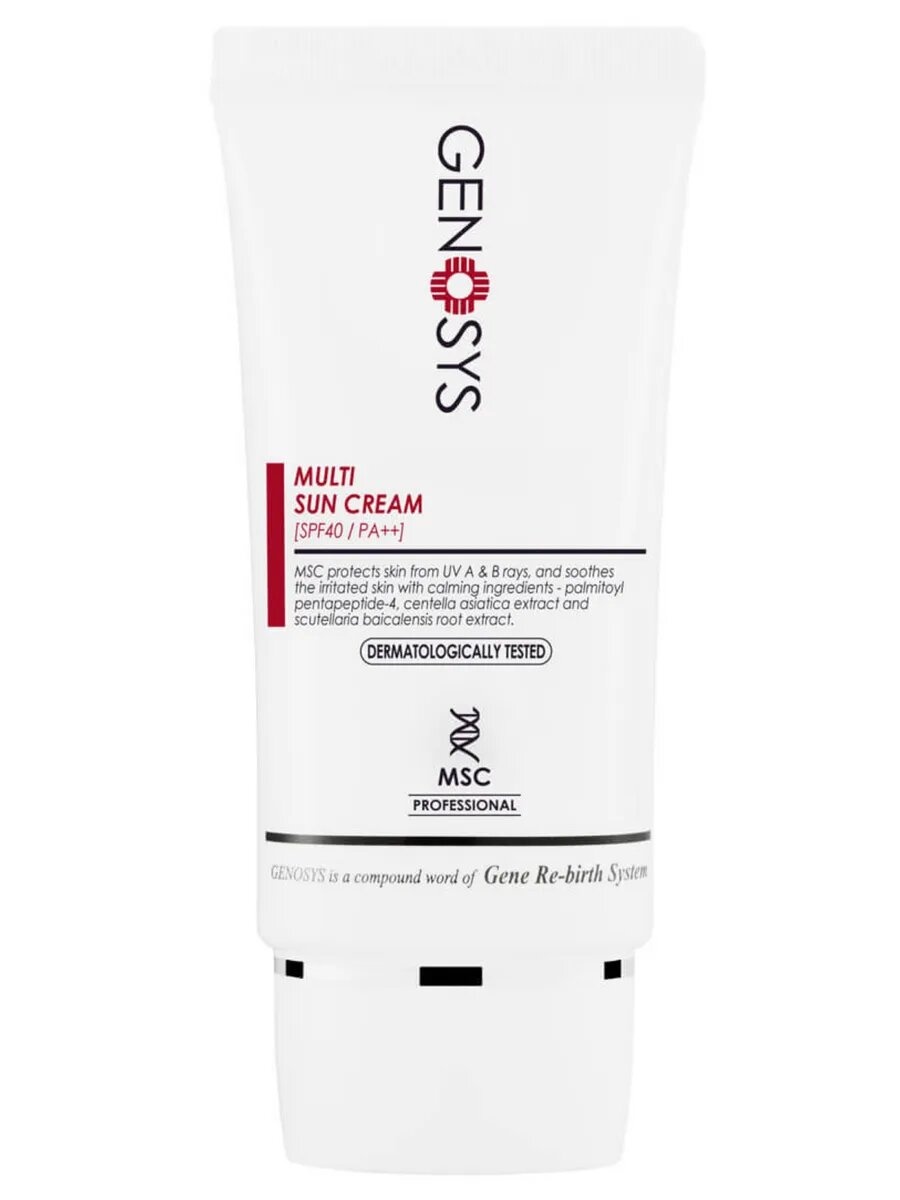 Солнцезащитный мульти-крем от морщин Multi Sun Cream SPF40, Genosys 40мл